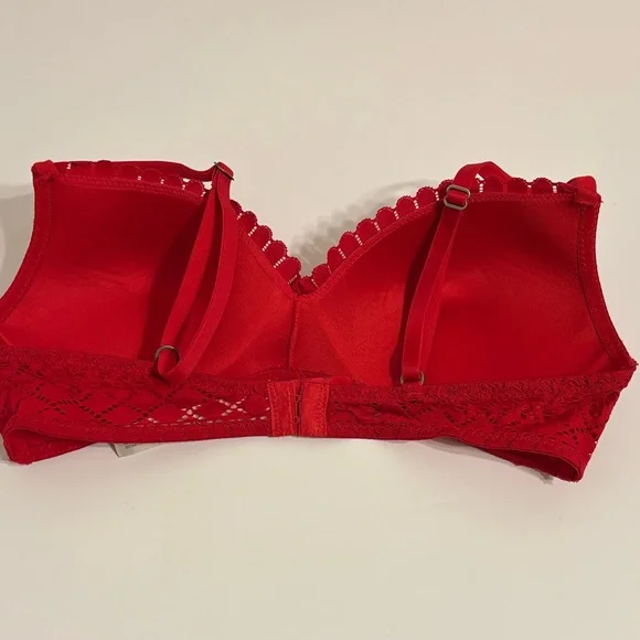 Red Lace Wireless Bra - Intimates - 36C - Picture 3 of 4